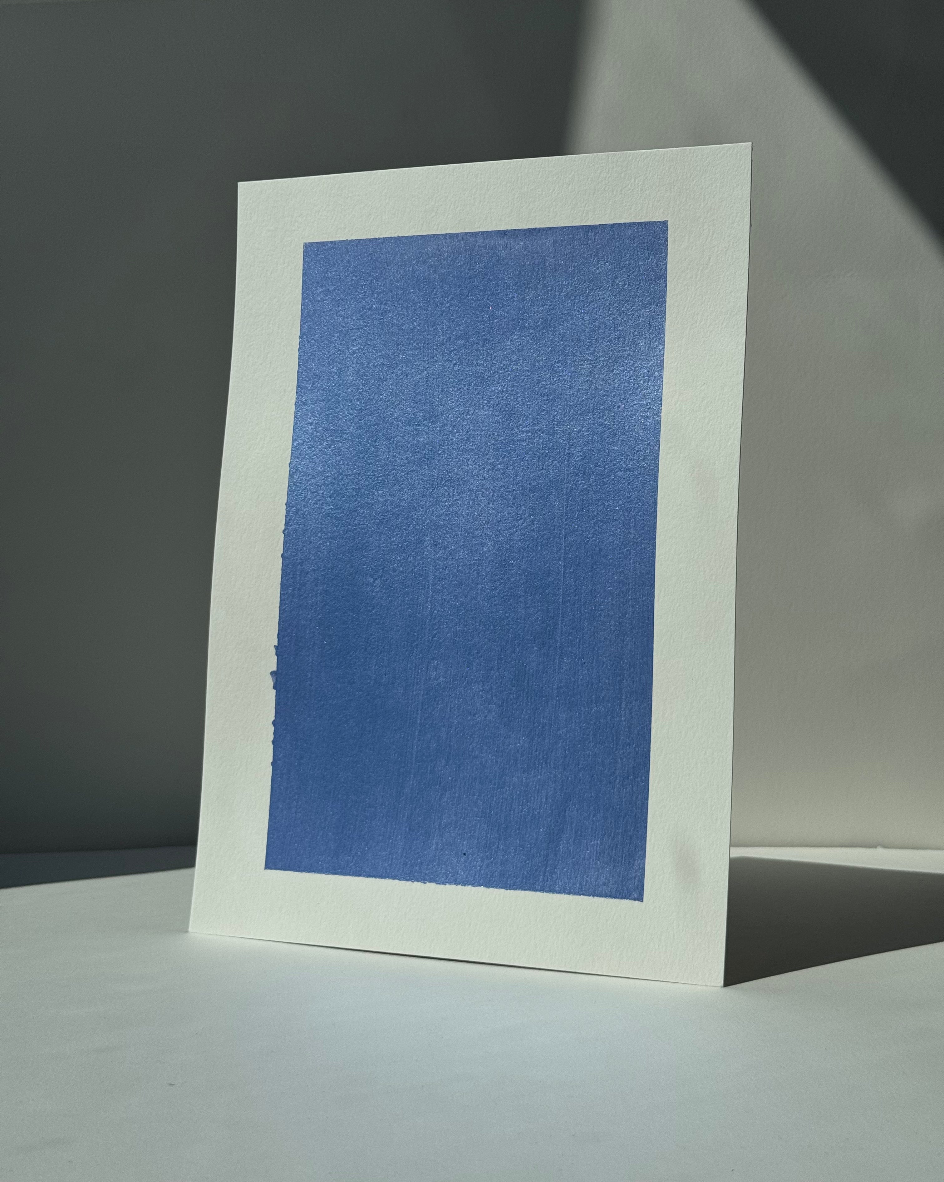 A4 Metallic Paint Sample Lavender Blue LB#313