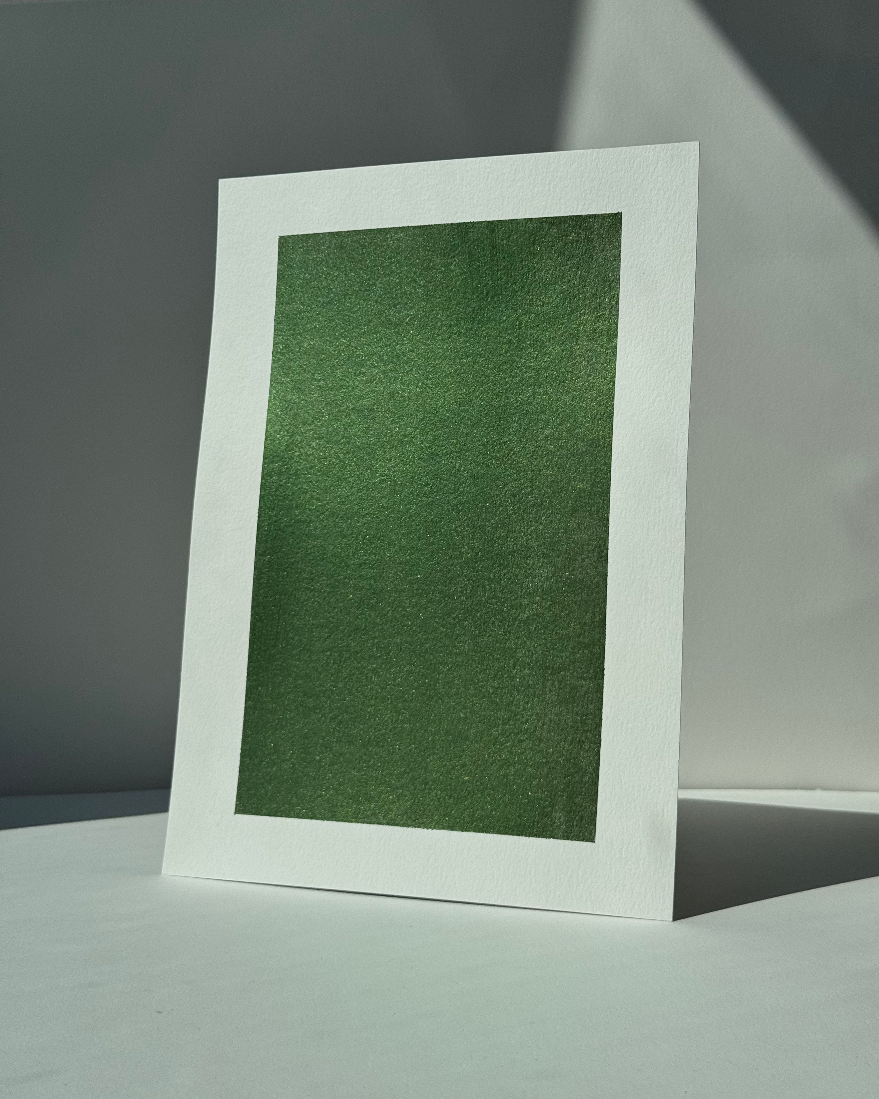 A4 Metallic Paint Sample Light Hunter Green LHG#401