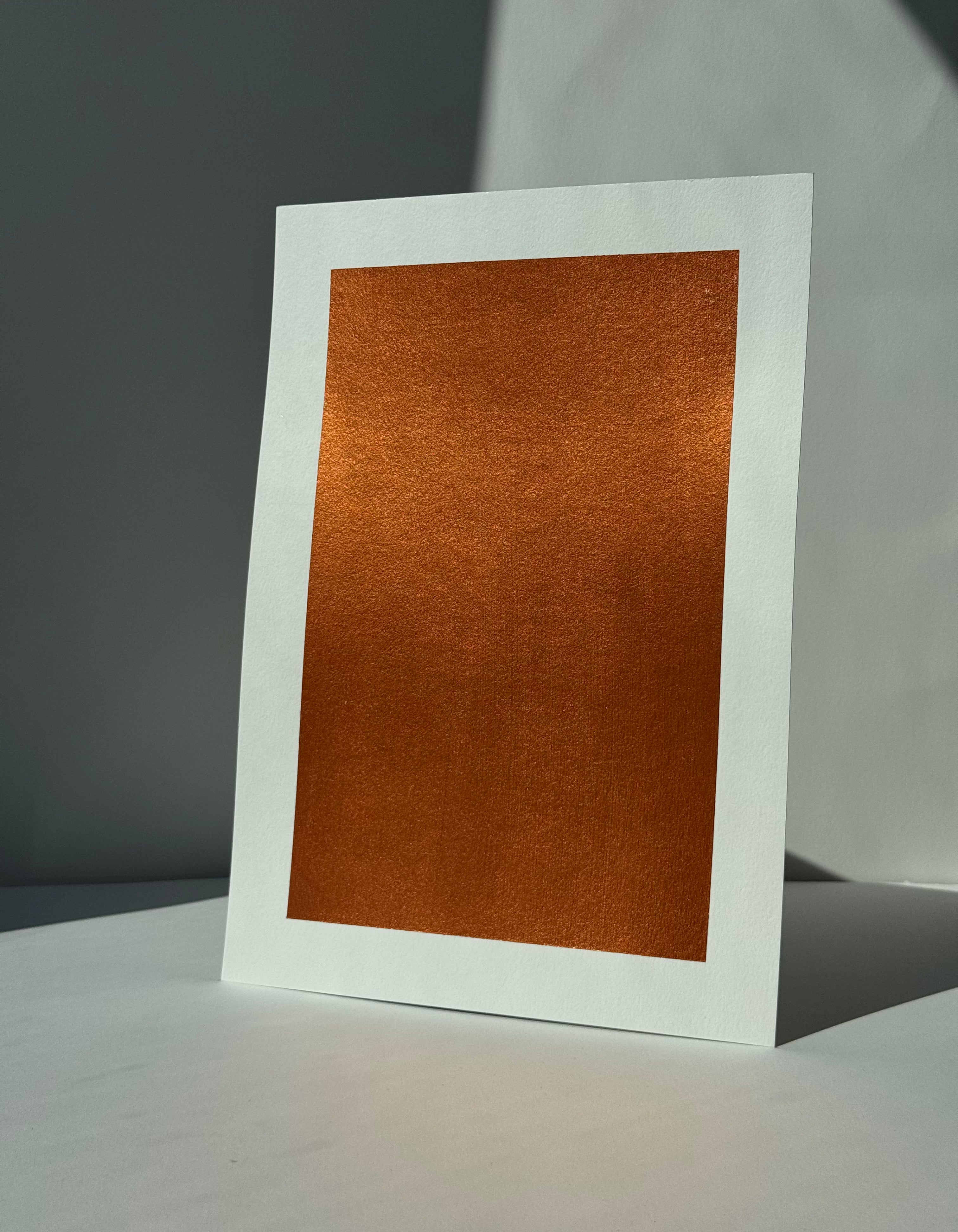 A4 Metallic Paint Sample Pumpkin Orange PO#114