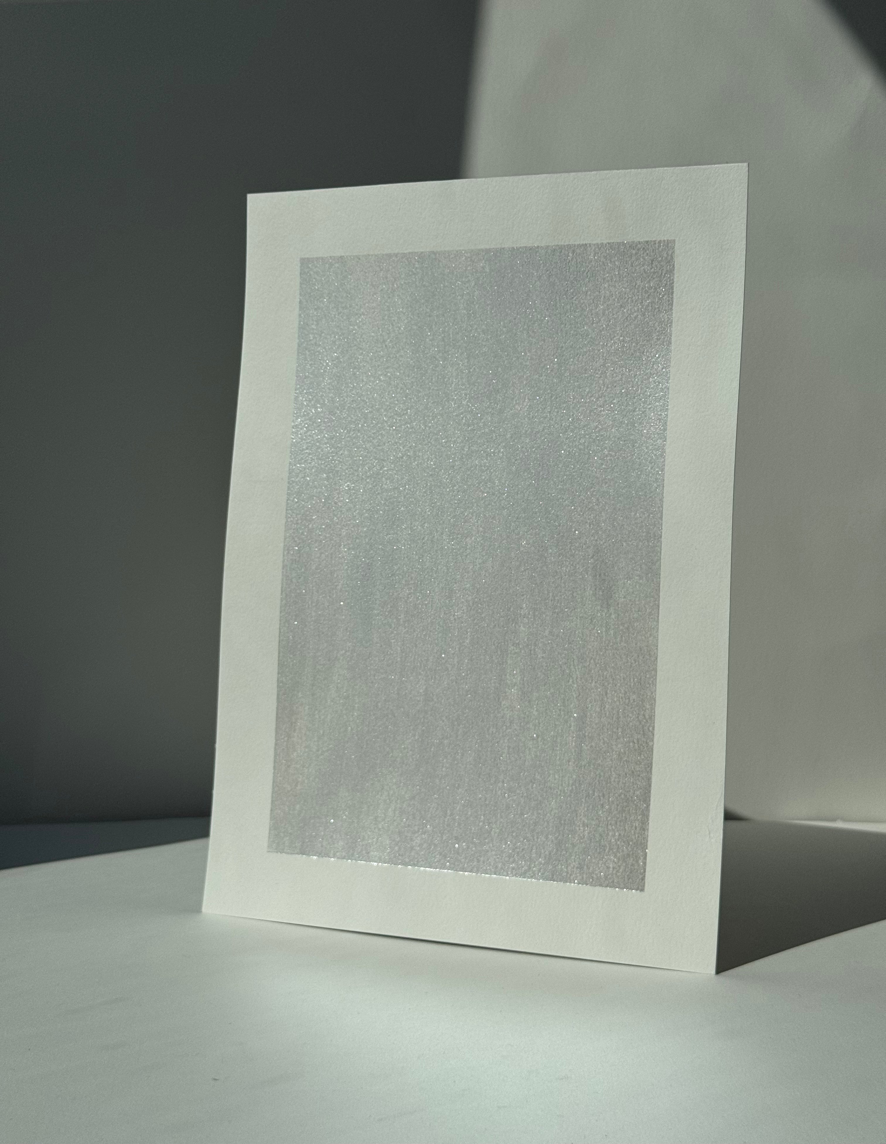 A4 Metallic Paint Sample  Arctic White Shimmer AWS#202