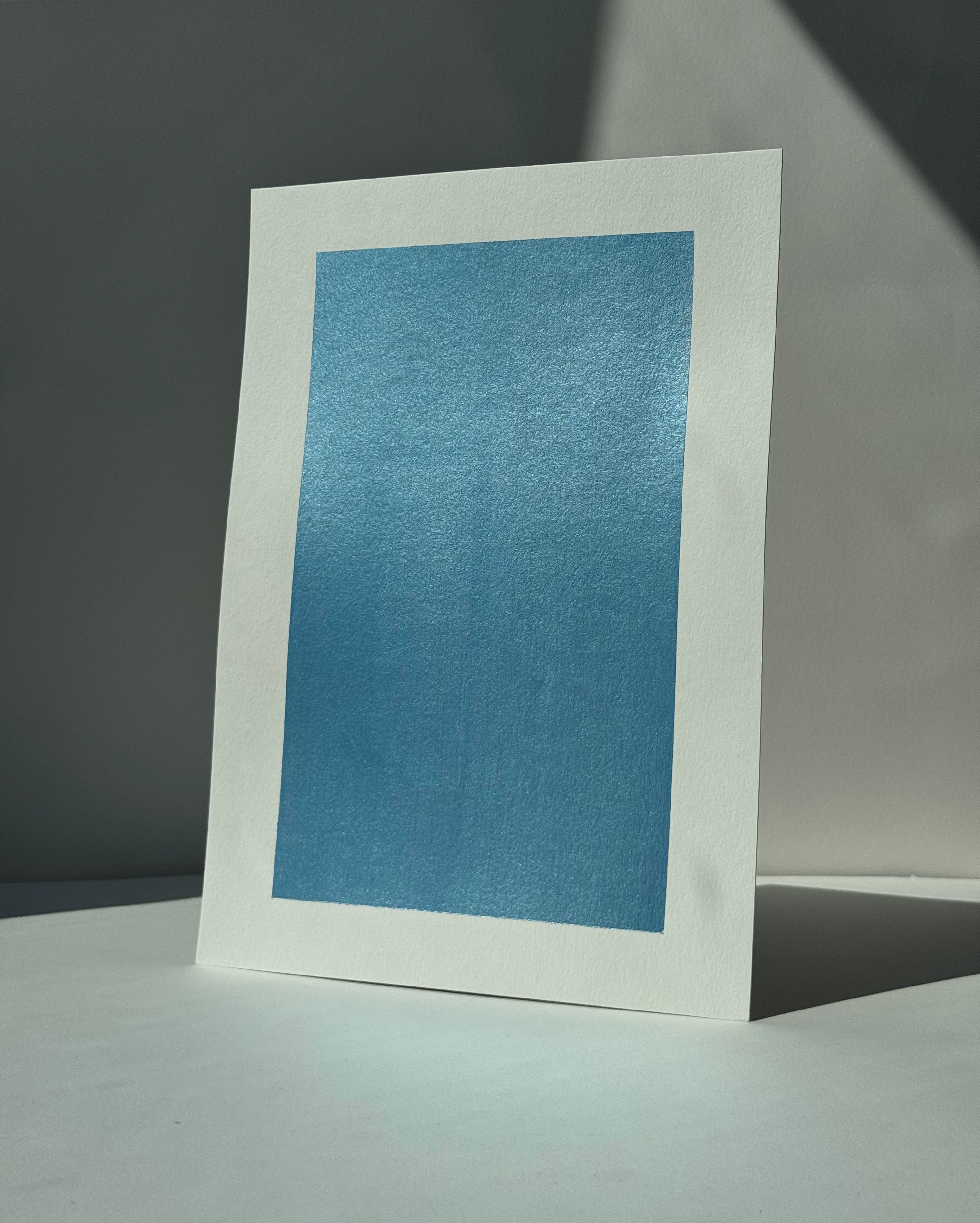 A4 Metallic Paint Sample Azure Blue AB#312