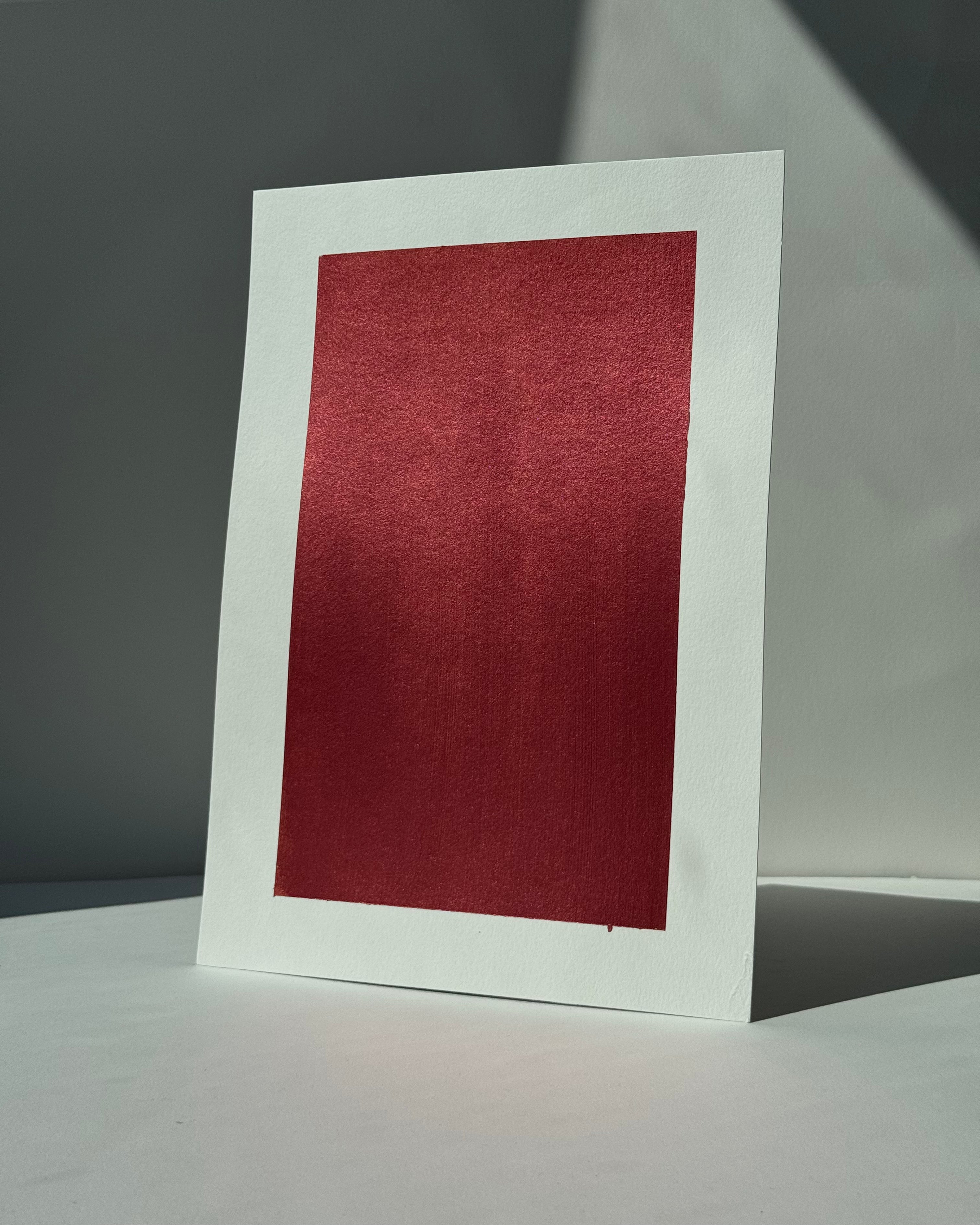 A4 Metallic Paint Sample Currant Red  CR#308