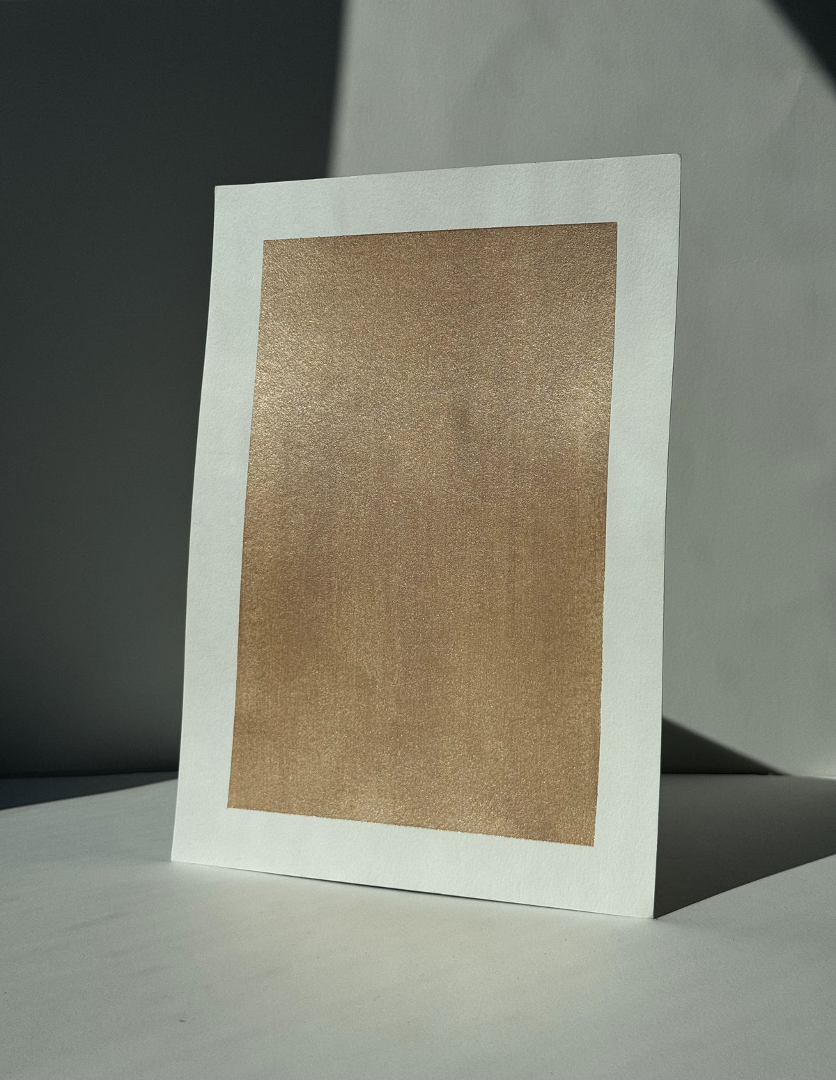 A4 Metallic Paint Sample Golden Beige GB#101