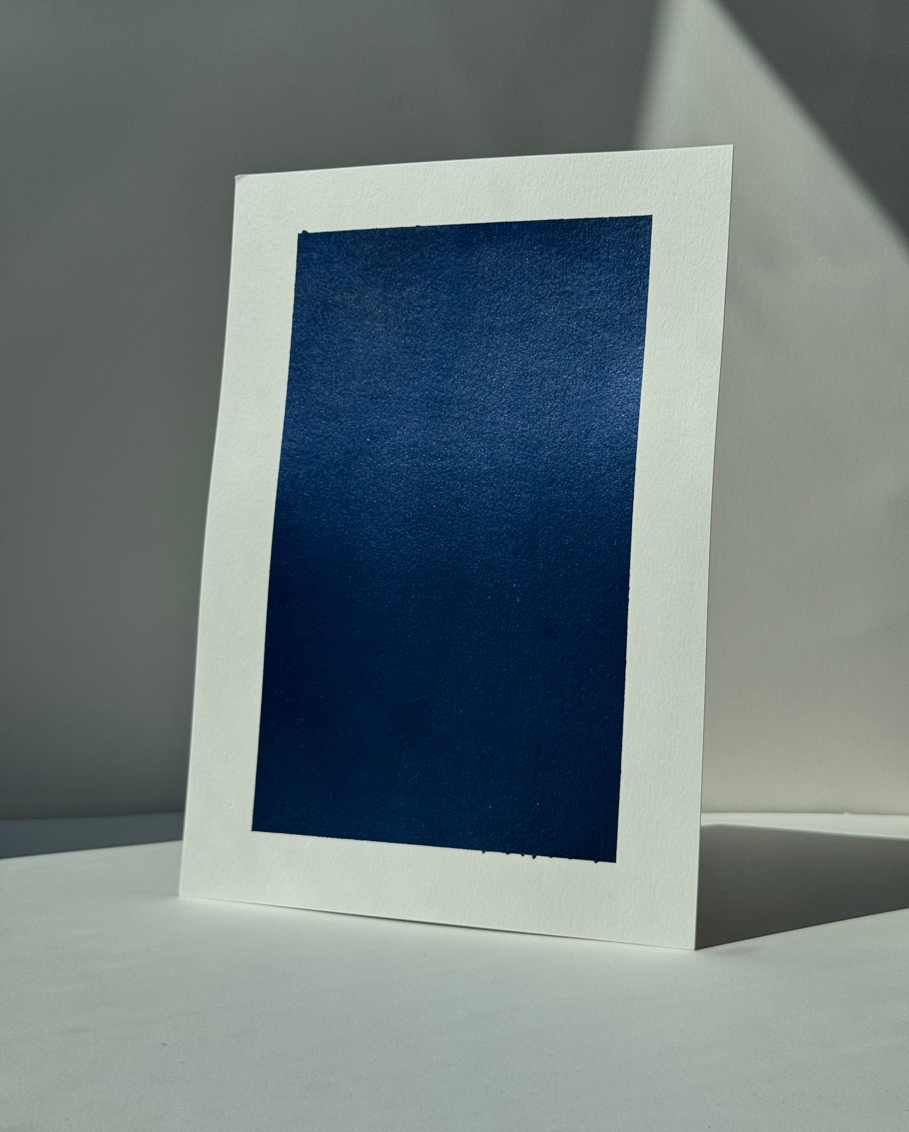 A4 Metallic Paint Sample Heritage Blue HB#411