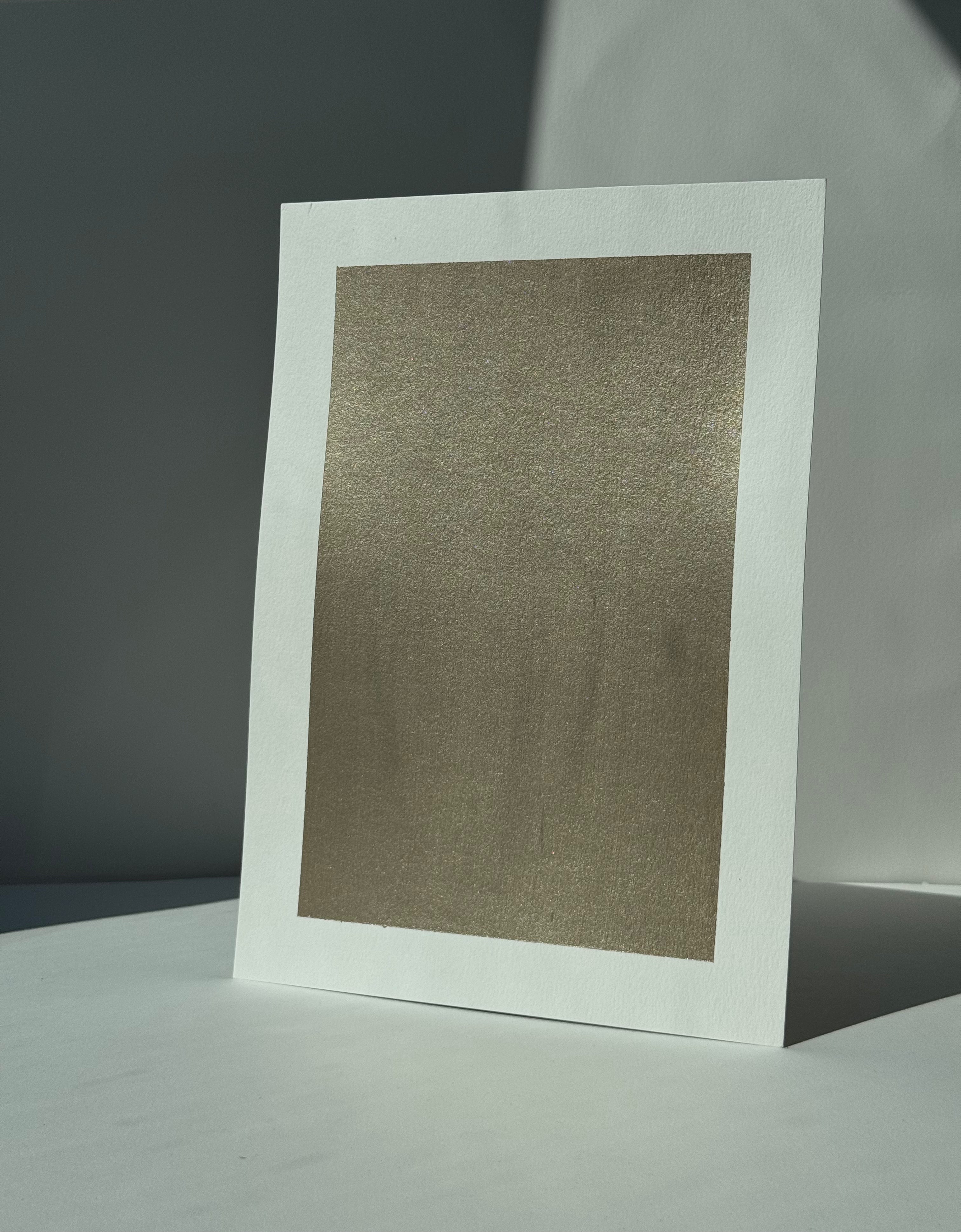 A4 Metallic Paint Sample Muted Gold MG#210