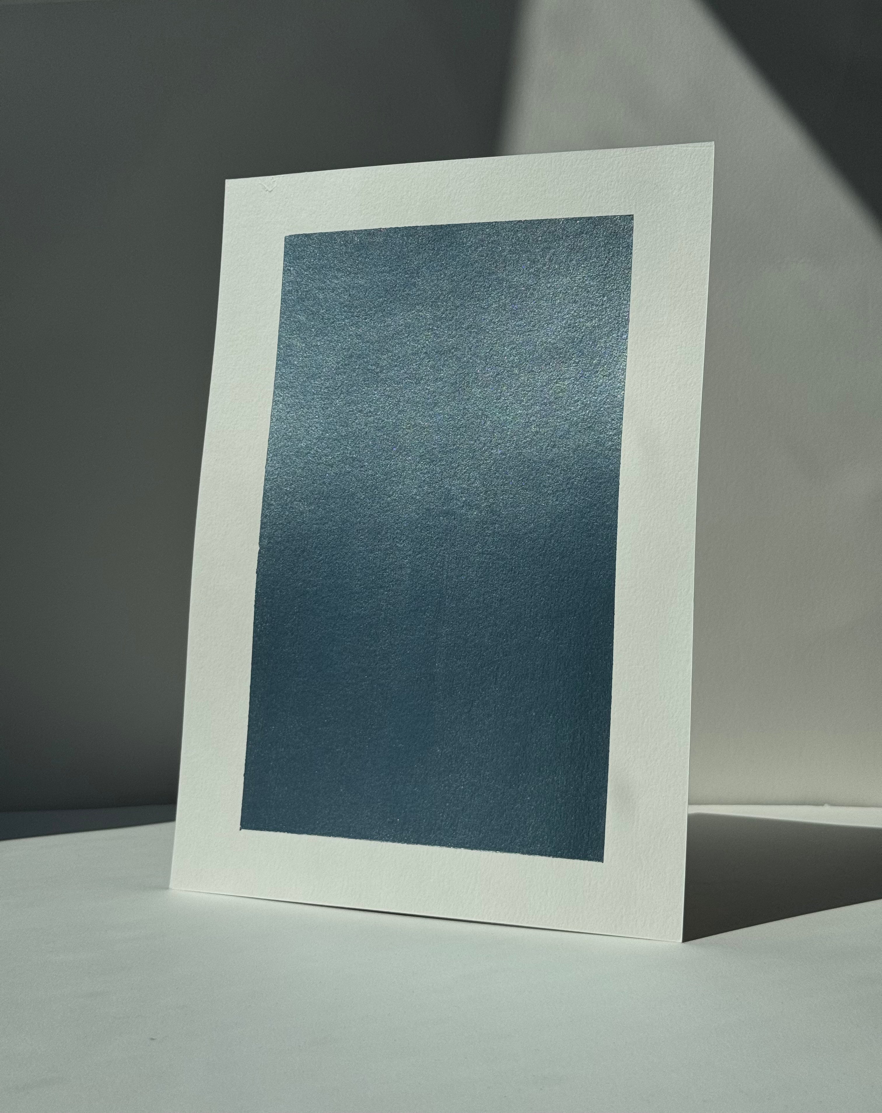 A4 Metallic Paint Sample Pigeon Blue PB#315