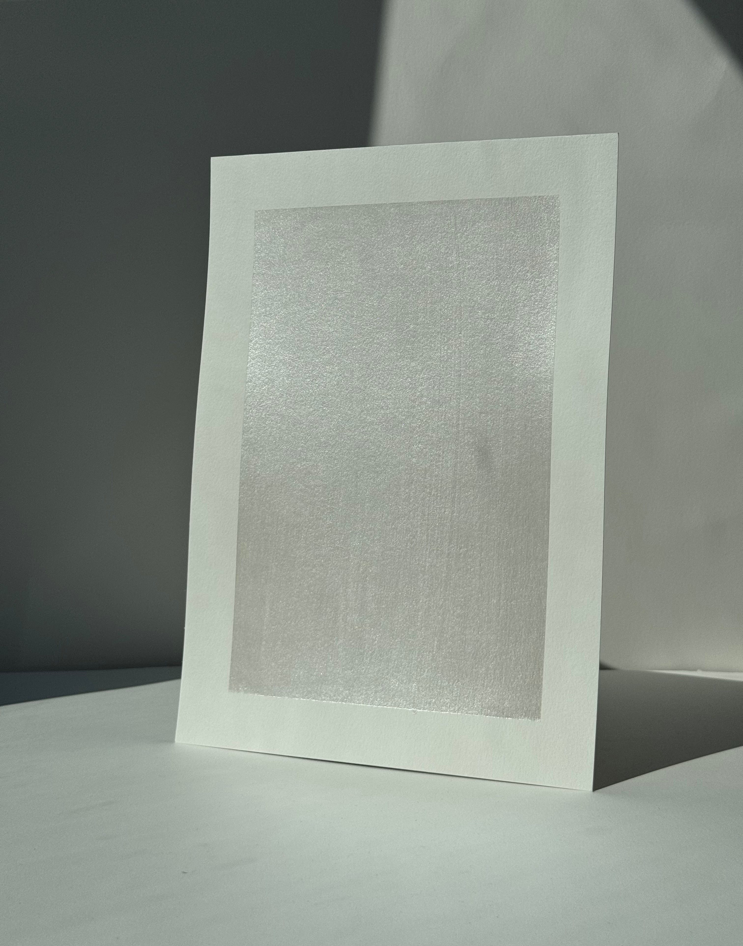 A4 Metallic Paint Sample Silver White SW#203