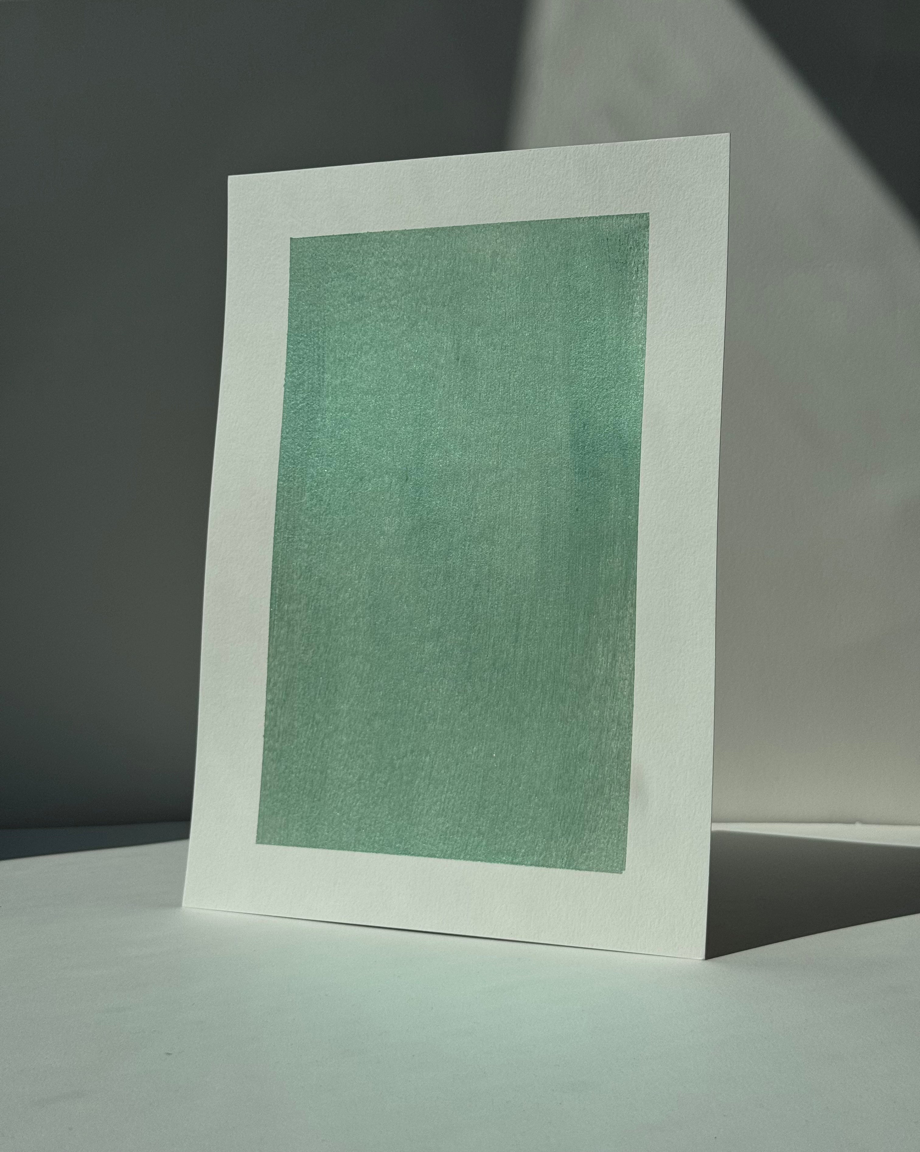 A4 Metallic Paint Sample  Strong Mint SM#304